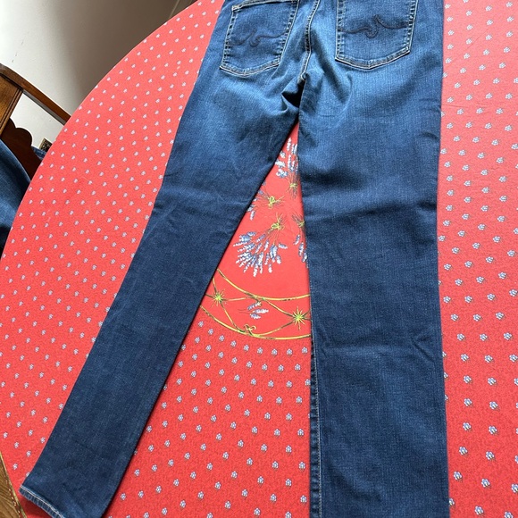 AG The Harper style dark blue denim with slight distressed areas size 31 - Picture 2 of 5
